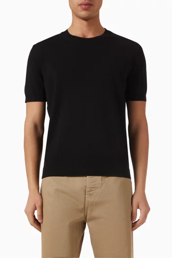 Knit Crewneck Sweater in Rayon Blend