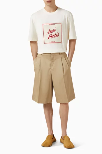 Boxy Fit Logo T-shirt in Cotton