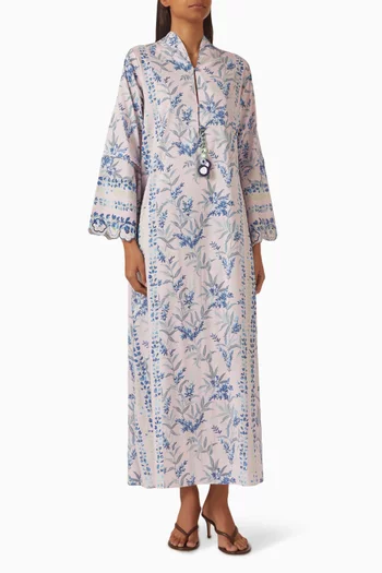 Bloom Tassel Kaftan in Silk