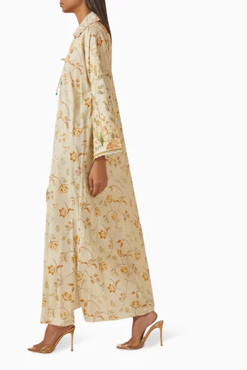 Iris Tassel Kaftan in Silk