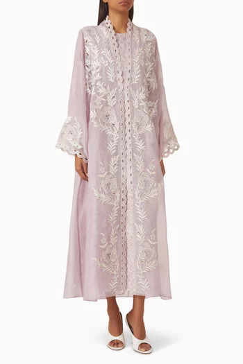 Seren Embroidered Abaya in Corduroy