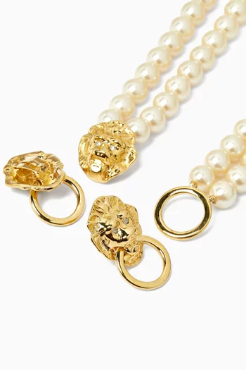 طقم قلادة وأقراط ليون فينتج من التسعينيات