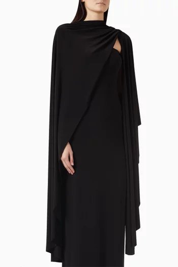 Asymmetric Shawl Wrap in Poly-lyca