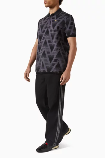 Printed Knit Polo Shirt