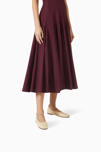 حذاء باليرينا أوغوستا بكعب مسطح خوص