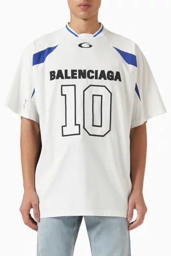 تي شيرت فضفاض قطن بالنسياغا × ان بي ايه