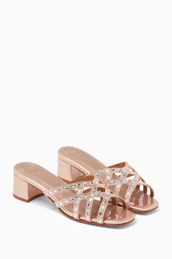 حذاء مفتوح لويل مرصع بالكريستال