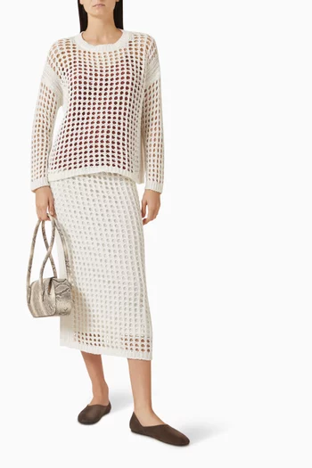 Sweater in Mesh-knit