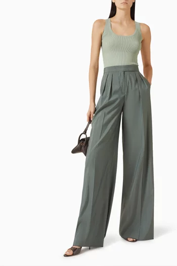 Tailored Wide-leg Pants