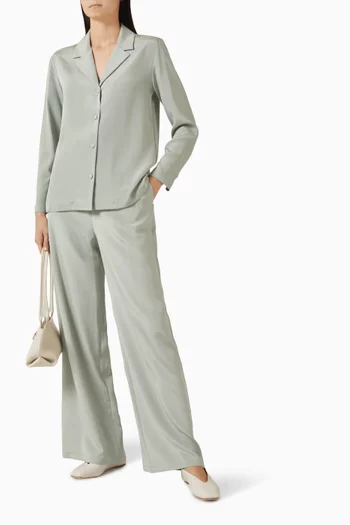 Elastic Pants in Stretch-silk