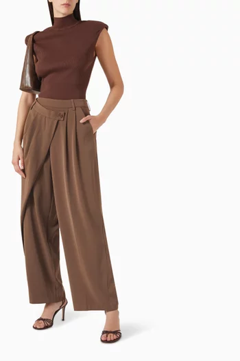 Vault Wide-leg Pants in Suiting Fabric