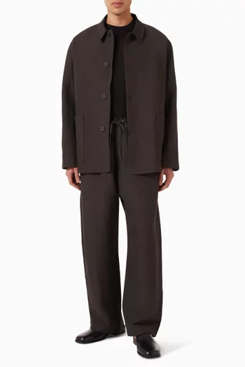 جاكيت نوبي مزيج كتان