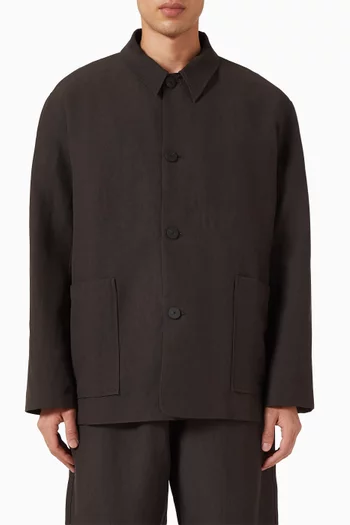 جاكيت نوبي مزيج كتان