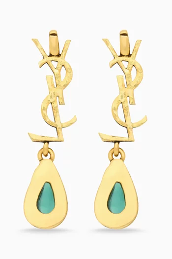 Cassandre Drop Earrings in Brass