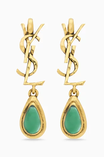 Cassandre Drop Earrings in Brass