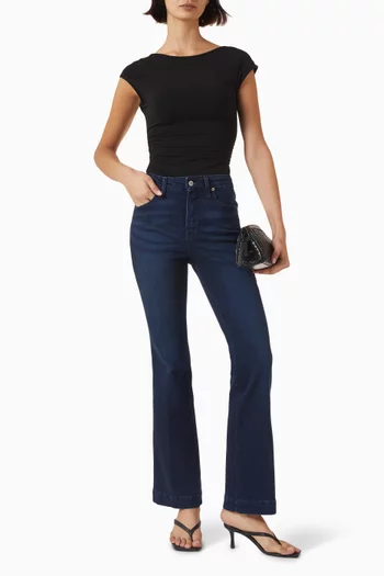 Open-back Bodysuit in Cotton Blend