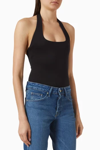 Scuba Halter Square-neck Bodysuit