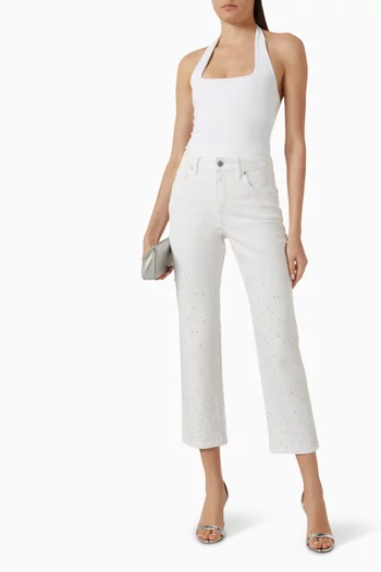 Scuba Halter Square-neck Bodysuit