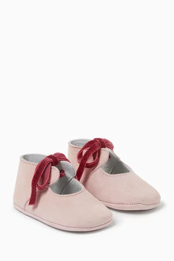 Baby Pram Shoes in Suede