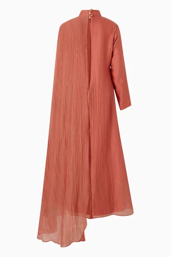 فستان طويل بأزرار