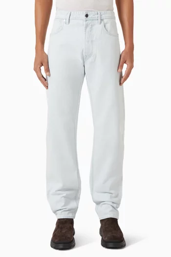 بنطال جينز دينم بلون أزرق نيلي