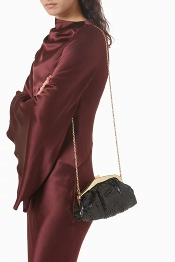 Malleable Clutch in Metallic Leather