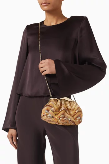 Embroidered Malleable Clutch