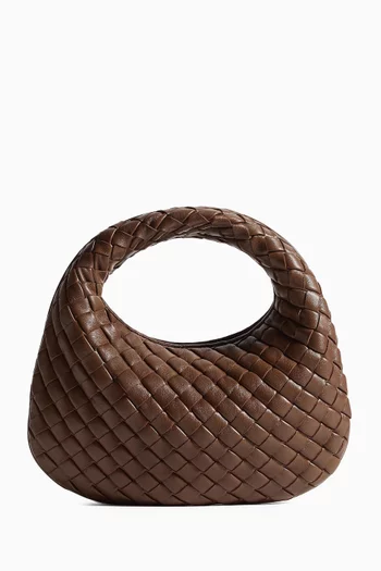 Baby Veneta Top-handle Bag in Intrecciato Leather