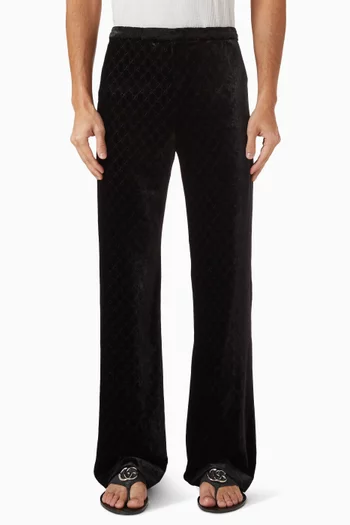 GG Pants in Stretch Velvet Devoré