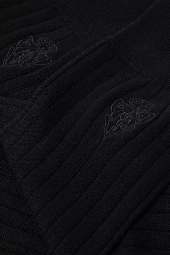 Embroidered Socks in Cotton-knit