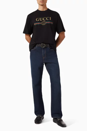 Printed T-shirt in Silk-blend