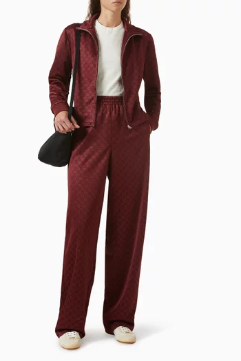 بنطال ليجر جيرسيه وجاكار بنقشة شعار حرفي GG‏