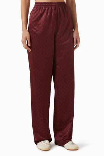 بنطال ليجر جيرسيه وجاكار بنقشة شعار حرفي GG‏