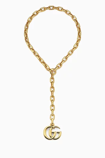GG Marmont Chain Necklace in Brass
