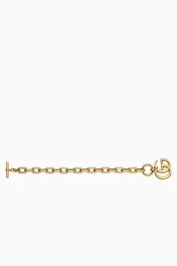 GG Marmont Chain Bracelet in Brass