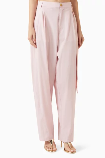 Phebe Wide-leg Pants in Cotton-poplin