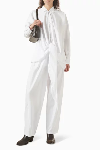 Phebe Wide-leg Pants in Cotton-poplin