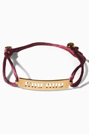 Logo Cord Bracelet in Metal