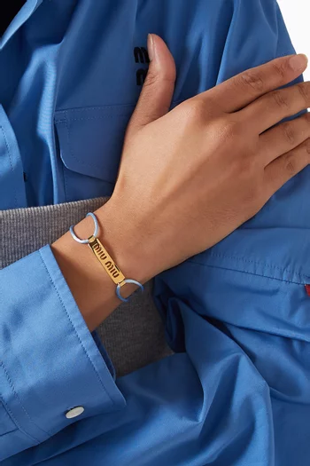 Logo Cord Bracelet in Metal