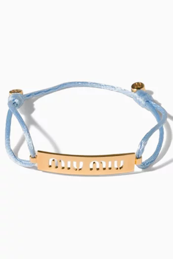 Logo Cord Bracelet in Metal
