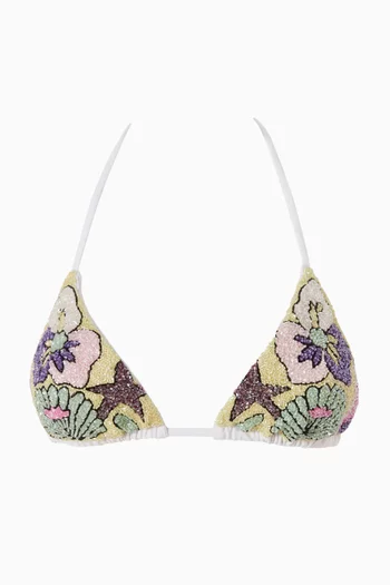 Talia Embellished Bikini Top