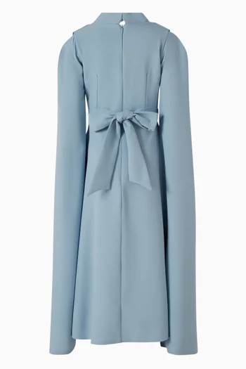 Cowl-neck Flared Dress