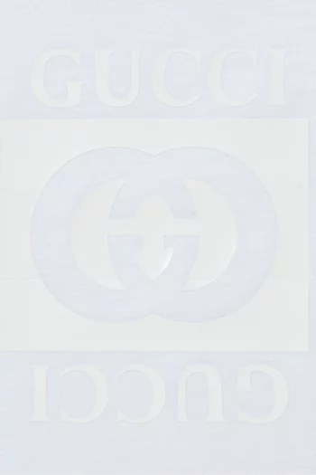 تي شيرت بطبعة شعار الماركة قطن