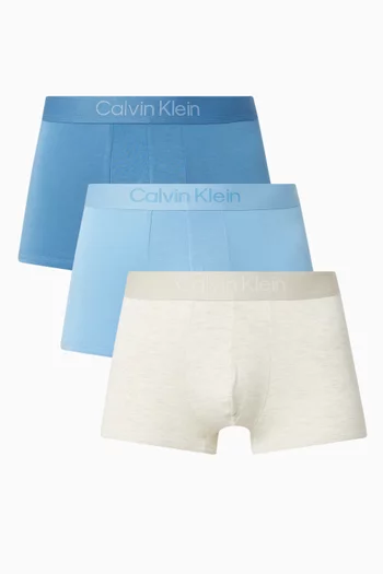 طقم بوكسر بشعار الماركة قطن، 3 قطع