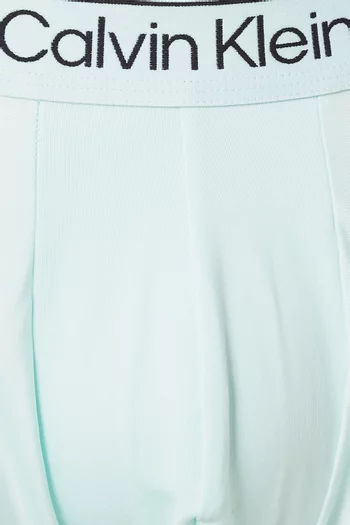 بوكسر بخصر منخفض وشعار الماركة قطن