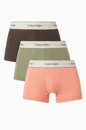 طقم بوكسر بشعار الماركة قطن، 3 قطع