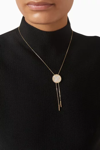 Lace Diamond & Mother-of-Pearl Pendant Necklace in 18kt Yellow Gold