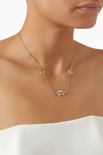 Lace Arabesque Diamond Necklace in 18kt Yellow Gold