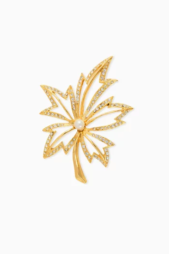 1980s Vintage Napier Leaf Brooch