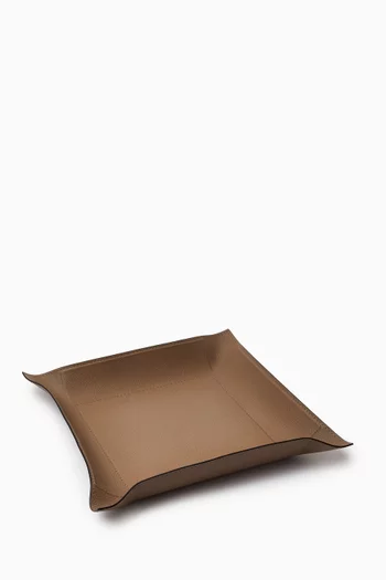 Large Jack Valet Square Tray in Leather